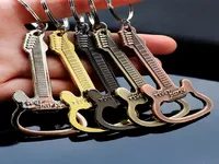 24 saat kargo !! Bira Gitar Şişe Açacağı Anahtarlık Anahtarlık Anahtarlık Yüzük Komik Hediye Mutfak Bar Aksesuarları Aracı Hediye Çinko Alaşım GYQ
