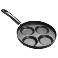 Frigideira, 4 xícara de omelette panela anti-vara panqueca de ovos cozinha cozinhar ferramenta de cozinha