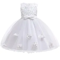 Tjejens klänningar 2021 Little Bridesmaid Girl Dress Kids For Girls Clothes Tutu Princess Party Bröllop 2-10 år droppe