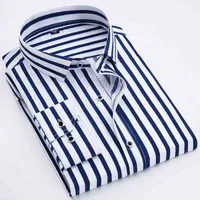 R.n.j.j. Бренд классический двухцветный полосатый рубашки мужская одежда 2020 с длинным рукавом мужские рубашки повседневная стройная подходящая мужская социальная рубашка