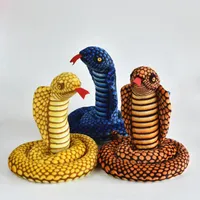 280cm Simulation Cobra And Python Snake Plush Toy Soft Animal Stuffed Zodiac Dolls Funny Gift For Children Kids Party Toys