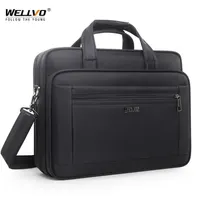 Men's Briefcase Male 15.6 17 19 Inch Laptop Bags Business Travel Handbags Waterproof Oxford Briefcases Adjustable Bag XA943ZC 220124