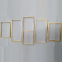 5 Panel Holzrahmen Set für Leinwand Ölgemälde Werkzeug Benutzerdefinierte DIY Innen Holzrahmen Wandkunst 210611