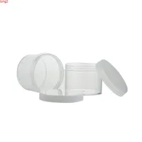200G 24pcs lot Transparent Plastic Jar with White Transparent Lid, crystal Mud Pot Cream Jar, Empty Cosmetics Container