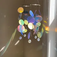 Gartendekorationen Sun Light Catcher Windhimer Rainbow Maker Kristall Hängende Suncatchers Fenster Vorhang Kronleuchter im Freien Home