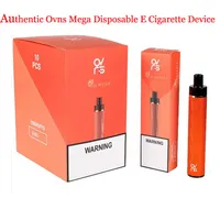 Authentic Ovns Mega Disable E Cigarette Pod Device 1200 Puffs 950mAh Bateria 5ml Cartucho Prefilado Vape Pen Kit vs Bang XXL Airbar Maskking qst Randm A00