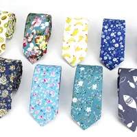 Brand New Mens Floral Neck Ties for Man Casual Cotton Slim Tie Gravata Skinny Wedding Navy Slim Party Casual Flower Neckties