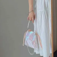 Super schöne perlige Handtaschen Elegante Frauen Perle Clutches Tuch Dinner Party Geldbörse Hübsches Sommer Kleid Matching Taschen Rosa