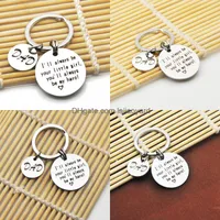 Key Chain Flashlights Keychains Lajiaoyard Fathers Day Dad Gifts Ill Always Be Your Little Girl Stainless Steel Dressing jllSwx