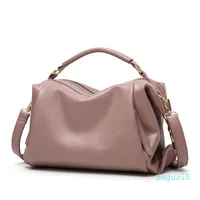 Elegant Boston Shoulder Bags for Women Luxury Designer Handbags Leather Female Large Crossbody Messenger Bag Bolso Mujer Q1129