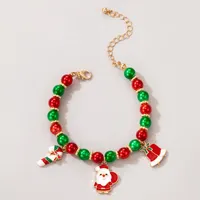 Braclets Charm Braclets Прекрасный костыль браслет для женщин Корейский красочный колокольчики Санта-Клаус-сплав девушки рождественские украшения подарки