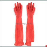 Five Fingers Gloves & Mittens Hats, Scarves Fashion Aessories Extended Kitchen Dishwashing Durable Rubber Household Wear Resistant Thickened
