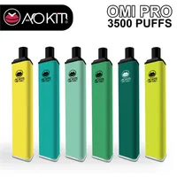 Kit de périphérique jetable AOKIT OMI PRO original E-cigarettes 5% Force 3500 Puffs Batterie rechargeable 10 ml cartouche préremplie Pod Vape Pena30