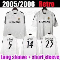 2005 2006 Retro Real Madrid home football jerseys R. Carlos Zidane Raúl Ronaldo Owen Figo Beckham SOCCER JERSEY