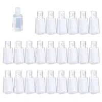30ml 60ml Clear Flip Cap Bottle Tomma Hand Sanitizer Flaskor Raffillerbar Plastbehållare Genomskinlig Förpackning