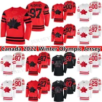 Canada Team 2022 Winter Olym Jersey 97 Connor McDavid 87 Sidney Crosby 16 Mitch Marner 21 Brayden Point 29 Nathan Mackinnon 37 Patrice Bergeron Hockey Jerseys