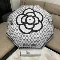 Элегантный дизайнерский зонт с цветочной печатью Подходит для солнечного дождя Женщины Тарасольи Девушка складные зонтики Подарочные идеи