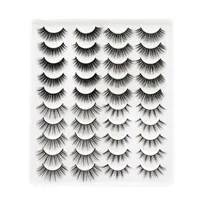 20 pairs natural false eyelash fake lashes long makeup 3d lash extension mink eyelashes 20pairs in one box J053