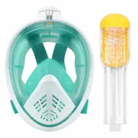 Podwodne Anti Mgła Nurkowanie Maska Snorkel Pływanie Scuba Diving Mask Bandaż Oddychająca Rura Pełna twarz Snorkeling L6M5 #