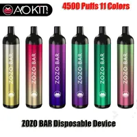 Original Aokit ZOZO BAR Disposable E-cigarettes Device 4500 Puffs 2200mAh Rechargeable Battery 15.8ml Prefilled Cartridge Pod Vape Pen Vs cube 2