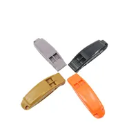 4 Cor Tactical Survival Whistle Gadgets Plástico Sentinela Faixa Dual Correspondência Assobios Ao Ar Livre Rescue Emergência Portátil Alto 561 Z2