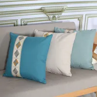 Лучшие продажи Creative Square нейлоновая хлопковая подушка подушка подушка чехол для подушки для подушки наволочки скрытая молния закрытие 45см * 45см