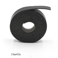 Tasonderdelen accessoires 1 pc's 15 mm x 2m super vezel lederen kledingkastje diy zwarte zakken riem