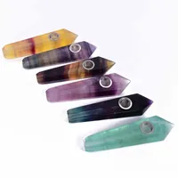 Complete variety Natural Quartz Crystal Smoking Pipes Energy stone Wand Healing Obelisk Tower Points Gemstone Tobacco Pipe w/gift box