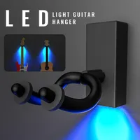 LED Acoustic Guitar Wall Mount Guitar Hanger Hook Holder Lighting For Electric Bass Banjo Ukulele