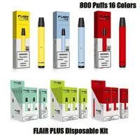 Flair mais Dispositivo de cigarros E descartáveis ​​800 Buffs 550mAh Bateria 3,5ml Cartucho Prefilado Vape Pen Vape vs VaporLax Mate