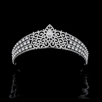 Haar Clips Barrettes Ymor Queen Miss Lady Wedding Bridal Crown Headwear Banket Crystals Accessoires Tibetaanse band Bruiden QuinCinera Tiaras