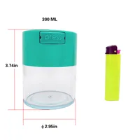 Vacuum Storage Stash jar bag Dry herb herbal tobacco bottles container 300ml Smell Proof Airtight Seal 6pcs in one display box