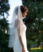 Veli da sposa Arrivo Due strati Wedding Veil 2021 Accessori Veu De Noiva Voile Mariee Slurier Short