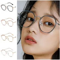 Gafas de sol Anti-Blue Light Glasses Optical Mujeres Irregulares Lentes Anti-UV Espectáculos Marco de aleación Eyewear Sencillez Gafas