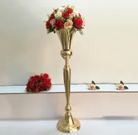 98cm Tall Vintage Flower Vase Pot Party Decoration Metal Trumpet Wedding Marriage Ceremony Anniversary Centerpiece Decorations Home