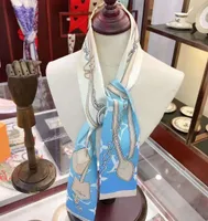 Высокий Qualtiy Brand Designer 100% шелковый маленький шарф Fshion женские шарфы 120 см * 8см женские повязки нет коробки
