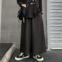 Pantaloni da uomo Instudios Fashion Ins giapponese retrò sciolto largo zampe larga nero Knickerbrockers capris per uomini e donne