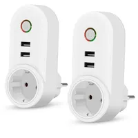 Tomada de carregador USB Wifi Smart Plug Wireless Power Outlet Timer Remoto Timer Ewelink Alexa Google Home A43