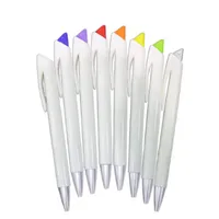 Sublimation Stift Leerer Wärmeübertragungsstift Promotion Customized Wärmepresse Transfer Clip Pen DIY (100pcs / Packung)