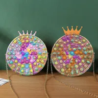 Umhängetaschen Push Blase Bag Dekompression Handwerk Beutel Kind Organizer Sinnes Spielzeug Geschenk für Kinder Erwachsene Crossbody