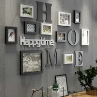 Creative Wall pendant Loft style Home Wall Ornaments 3D Hanging Wall Stickers home decor DIY picture Po frame in set for Room#30 SH190918