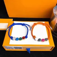 Top Qualität Charme Seil Armband mit vier runden Form Emaille und Wörtern für Frauen Hochzeit Schmuck Geschenk Haben Sie Kastenstempel PS8276