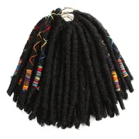 Syntetiska faux locs crochet flätor hår dreadlocks knotless krok dreads ombre färg flätande hårförlängningar för kvinnor