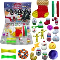 Fidget Brinquedos Christmas Cleat Caixa 24 Dias Calendário do Advento Calendário de Natal Música Caixa de Presente Caixa de Presente Countdown 2021 Presentes Infantis