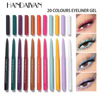Handaiyan 20 Colour Cream Gel Eyeliner Pencil Makeup Rotate Eyeliners Waterproof Pearlescent Matte Not Easy to Dizzy Eyes Make Up