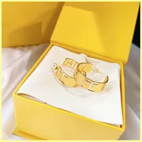 Hoop-Ohrringe für Frauen Männer Designer Ohrringe Buchstaben Modeschmuck Luxurys Dimond F Ohrring 925 Silber Boucles Halsketten Box Neue