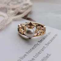 Corona acqua fresca perla ribellirls semplice semplice semplice stile stilegirls moda nicchia designgirls piccolo anello coda 9GO