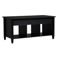 Amerikaanse voorraad woonkamer meubels heffen top koffietafel modern verborgen compartiment en lift tafelblad zwart A14
