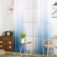 Cortina cortinas moda cortinas para a sala de estar casa gradiente canal tule janelas gordijnen quarto 1 pcs divisor puro voile