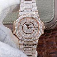DM Montre de Luxe Mujeres Relojes 37mm original cal.324sc Movimiento automático de 18k Caja de oro con flujo manual con relojes de pulsera de reloj de diamante sudafricano
